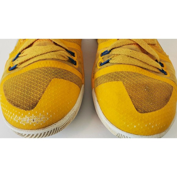 Nike Kyrie 3 Mac and Cheese 6Y Yellow Nike Logo Style 859466-791 Blue Trim - Picture 7 of 10